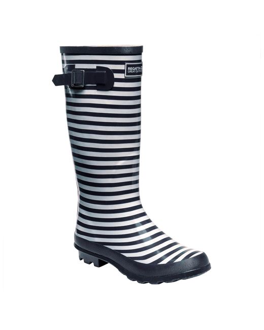 Regatta Blue Lady Fairweather Ii Cotton Lined Wellingtons