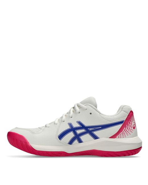 Asics White Gel-Dedicate 8 Tennis Shoes