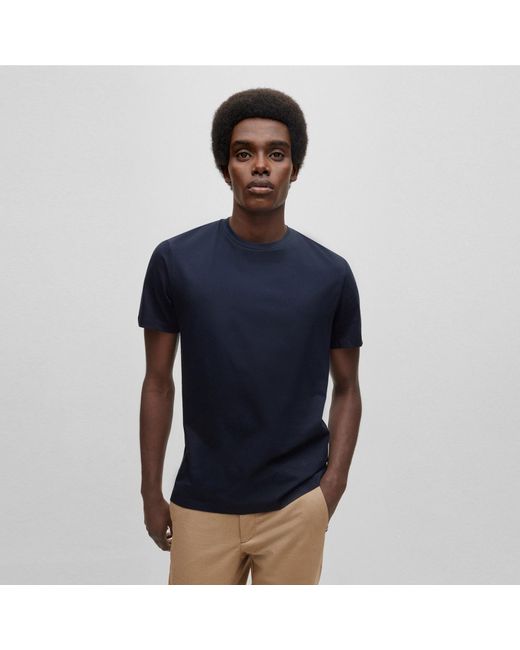 Boss Blue Tessler 150 Cotton Short Sleeve Slim Fit T-Shirt for men