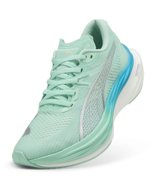 PUMA Green Deviate Nitro 3 Fade Road Running Shoes