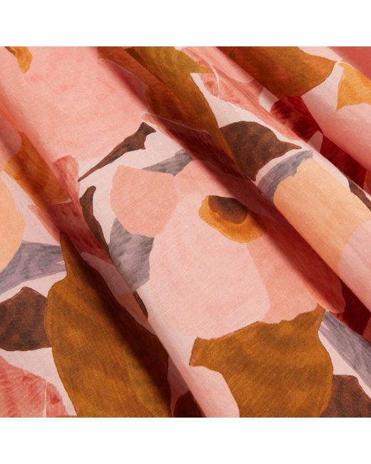 Ted Baker Orange Print Midi Boho Dress