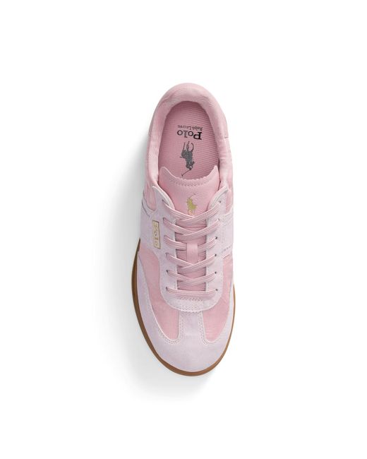 Polo Ralph Lauren Pink Leather Court Trainers