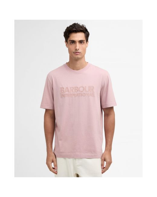 Barbour Pink T-Shirt for men