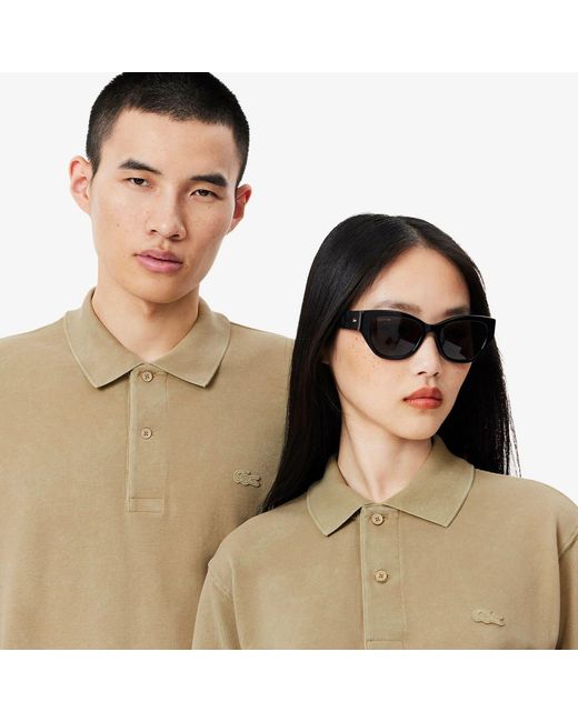 Lacoste Natural Classic Fit L.12.12 Washed Effect Polo Shirt for men