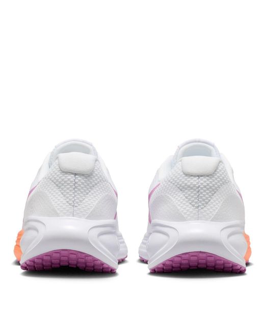 Nike White Revolution 8 Road Running Shoes