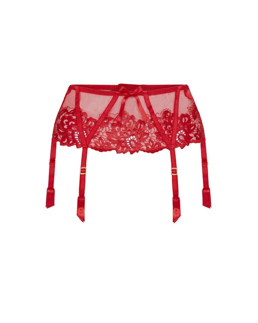 Agent Provocateur Red Cendrillon Suspender