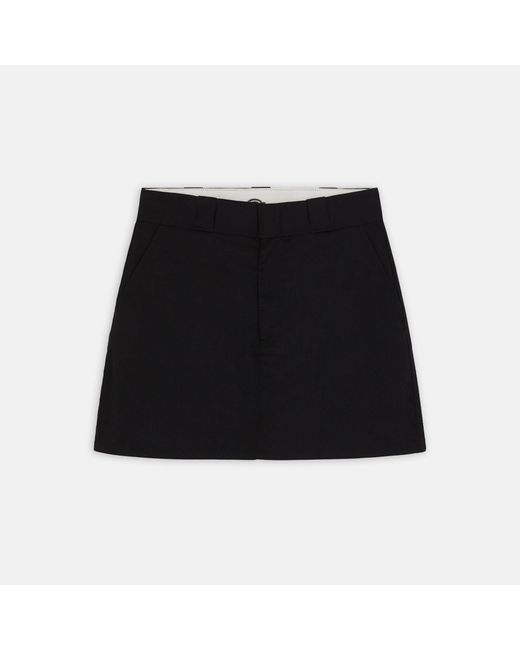 Dickies Black Mid Rise Clasp Mini Skirt