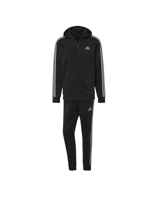 Adidas Black 3s Fleece Tracksuit for men