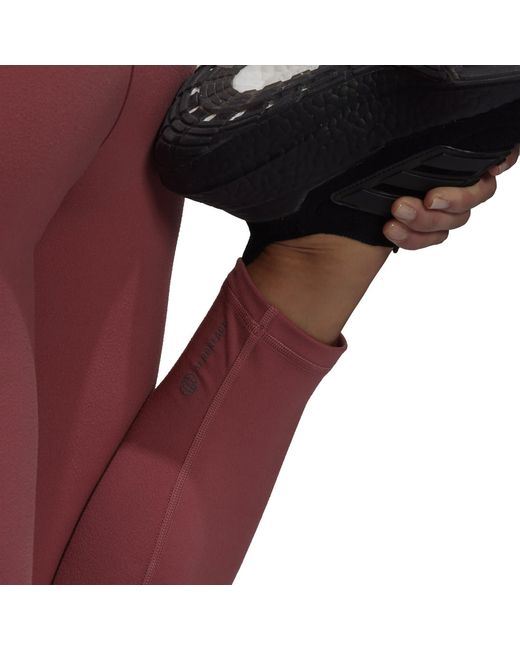 Adidas Red Yoga Studio 7/8 Leggings