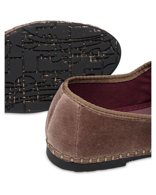 Flabelus Brown Velvet Mary Jane