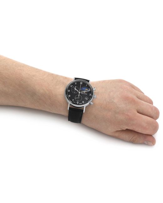 IRON ANNIE Black Amazonas Impression Stainless Steel Analogue Quartz Watch for men