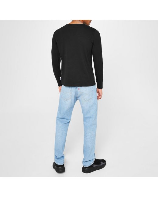 Lonsdale Black Long Sleeve T Shirt for men