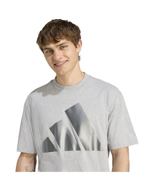 Adidas Gray Big Logo Tee for men