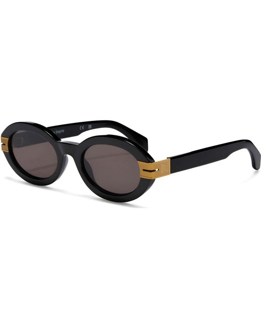 Palm Angels Black Harmony Rectangle Sunglasses for men