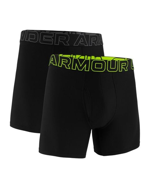 Under Armour Black 2Pk 6In Tech 2 Boxers for men