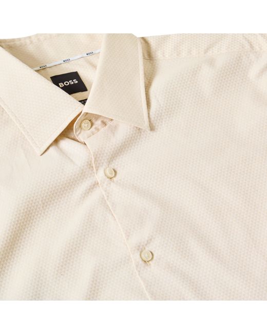 Boss White H Joe Kent Long Sleeve Oxford Shirt for men