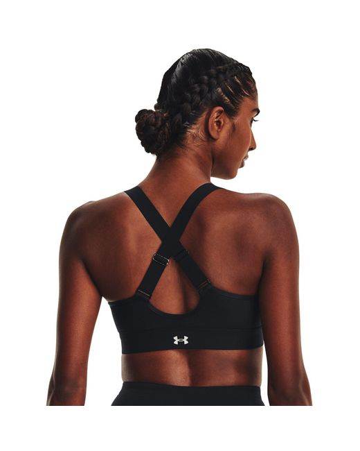 Under Armour Black Zipped Medium Impact Sports Bra