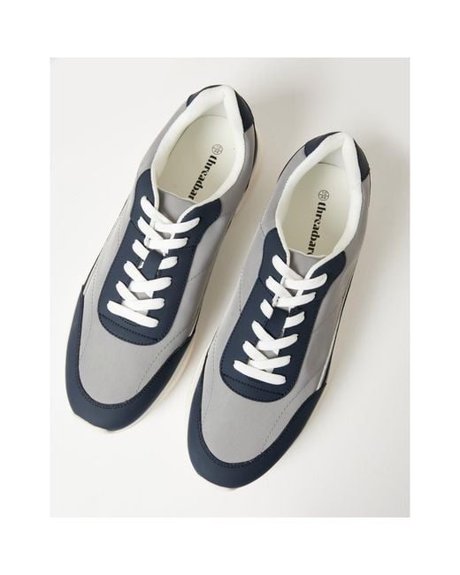 Threadbare Blue Ariba Trainer Casual Low-Top Trainers for men