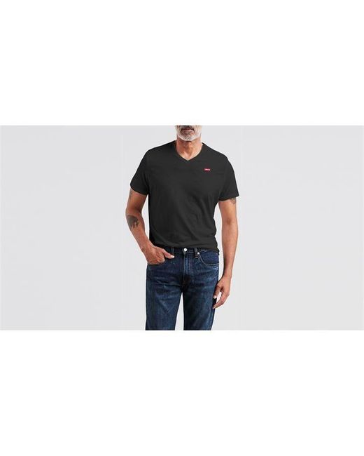 Levi's Blue Short Sleeve Organic V Neck T Shirt for men