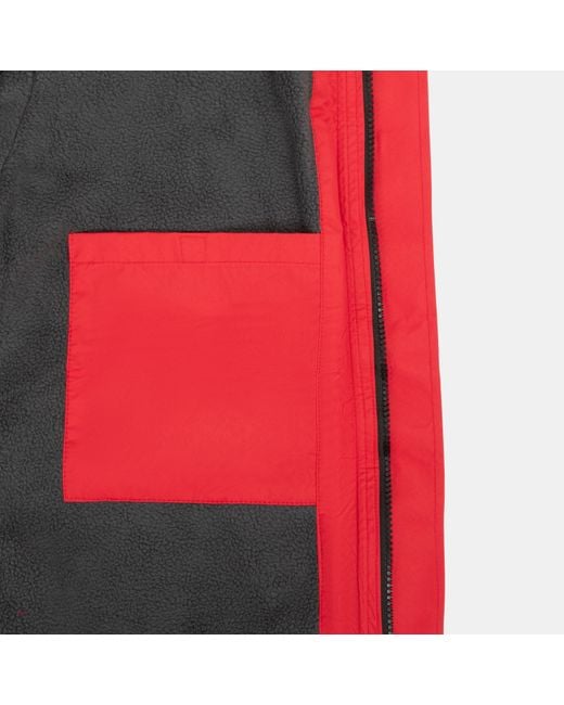 Gelert Red Fleece Lined Windproof Detachable Hood Parka for men