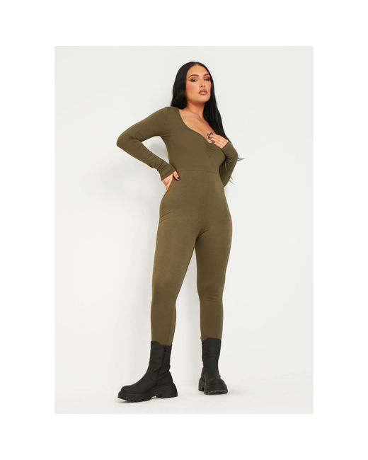 Missy Empire Green Wide Neck Jumpsuit