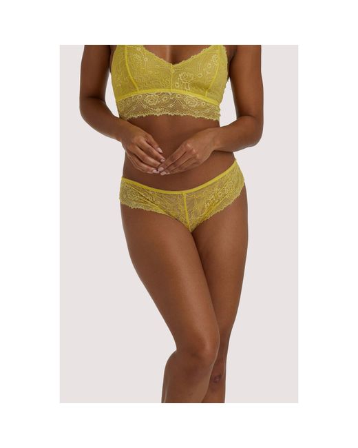 Wolf & Whistle Yellow Ariana Everyday Lace Brief