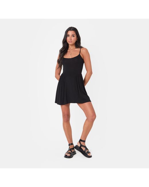 I Saw It First Black Jersey Strappy Mini Dress