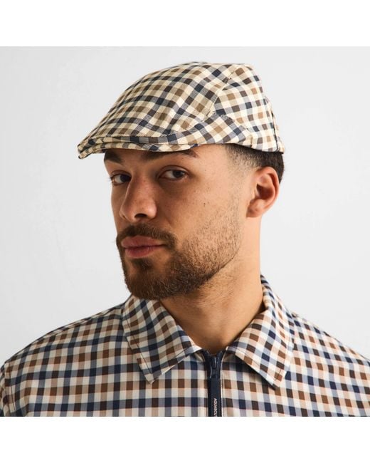 Aquascutum Metallic Flat Cap for men