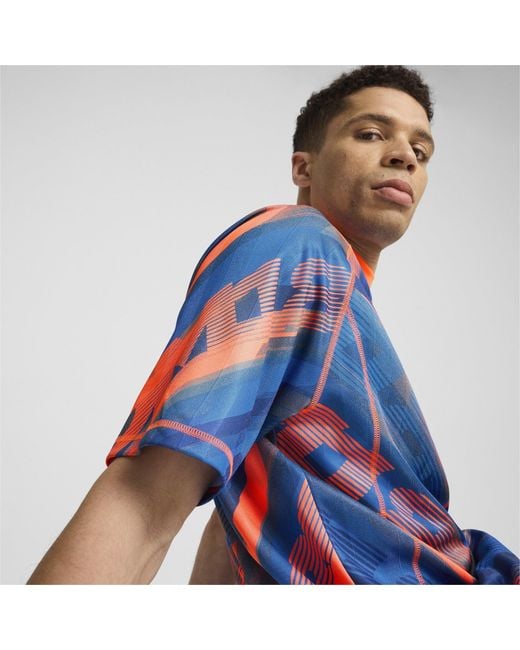 PUMA Blue Olympique Marseille Statement T-Shirt 2024 2025 Adults for men