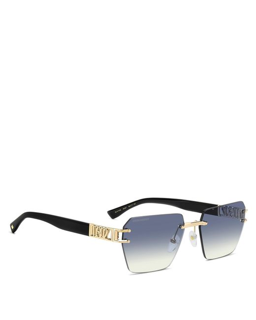 DSquared² Blue Rectangle Uv Protection Sunglasses for men