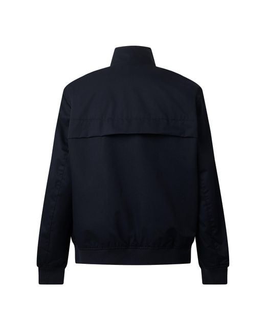 Lacoste Blue Twill Cotton Long Sleeve Harrington Jacket for men