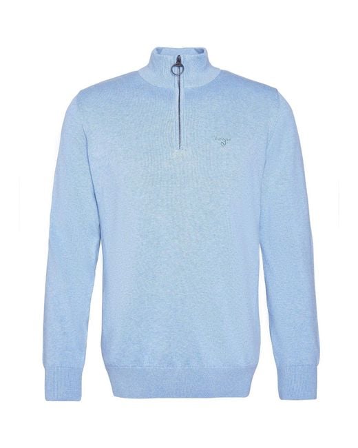 Barbour Blue Half-Zip Jumper for men