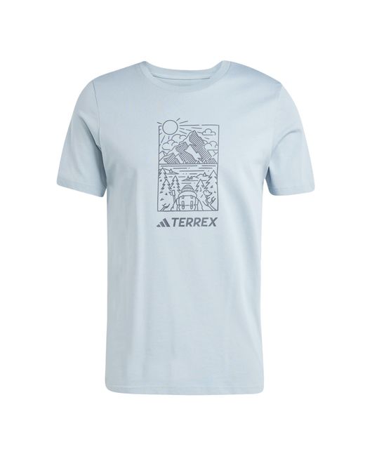 Adidas Blue Terrex Graphic T-Shirt for men