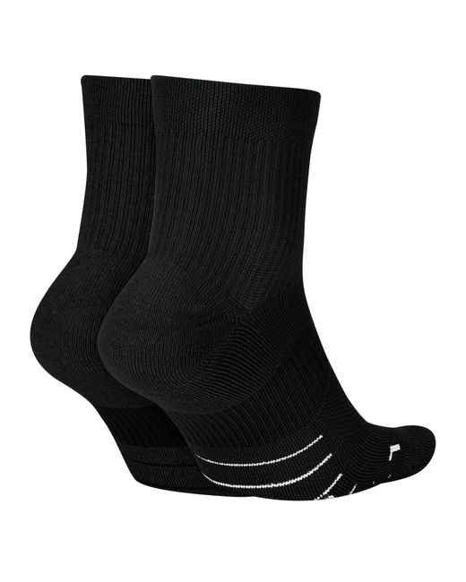 Nike Black Ankle 2 Pack Running Socks