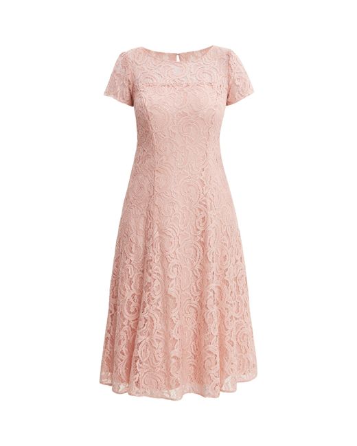 Gina Bacconi Pink Una Maxi Dress With Lace Sleeves