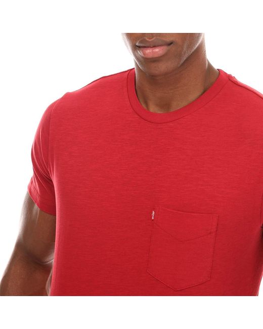 Levi's Red Levi's Classic Pocket T-Shirt Cotton for men