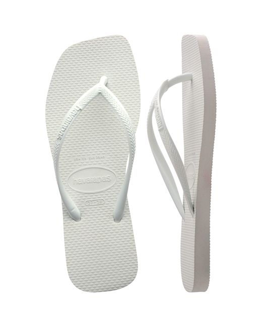 Havaianas Gray Slim Square Flip Flops