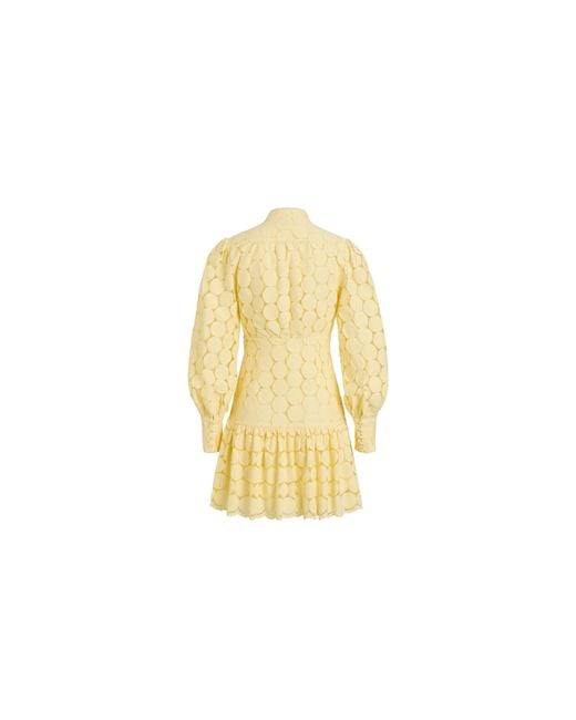 Bardot Metallic Remy Spot Mini Shirt Dress