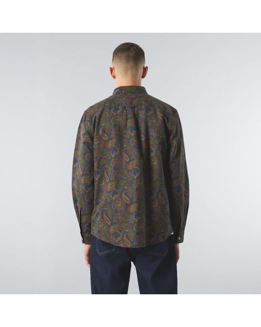 Pretty Green Green Pg 15th Paisleyshirt Sn44 for men