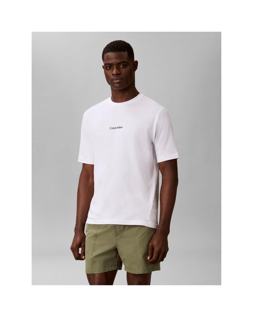 Calvin Klein White Logo T-Shirt for men