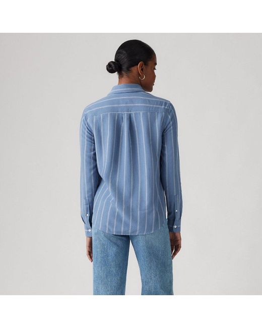 Levi's Blue Long Sleeve Oxford Shirt