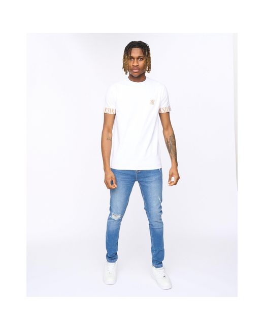 Siksilk White T-Shirt for men