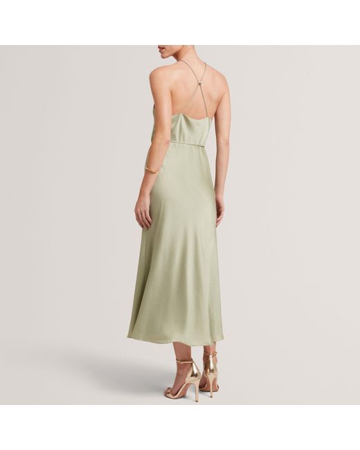 Ted Baker Green Halter Neck Midi Dress