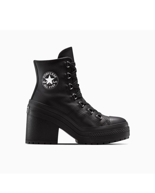 Converse Black Chuck 70 De Luxe Heel Pla Ankle Heeled Boots