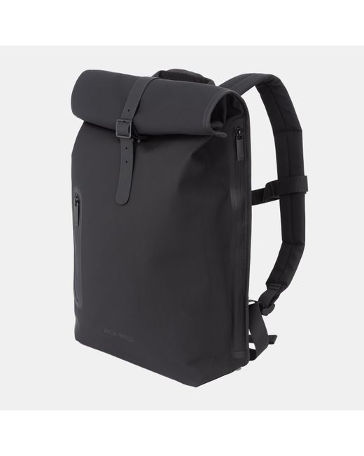 Jack Wills Black Roll Top Backpack