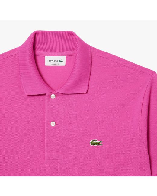 Lacoste Pink Classic Fit L.12.12 Original Polo Shirt for men