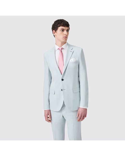 Twisted Tailor Blue Lansdown Slim Fit Puppytooth Jacket for men