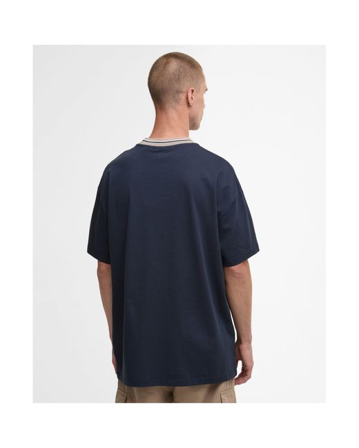 Barbour Blue Oversized T-Shirt for men