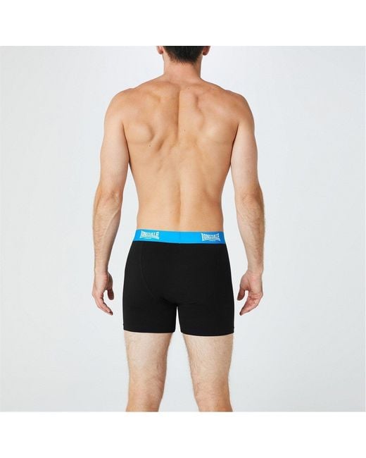 Lonsdale Blue 2 Pack Boxer Shorts for men