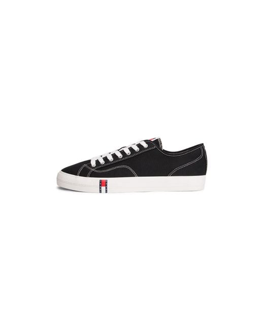 Tommy Hilfiger Black Canvas Trainers for men